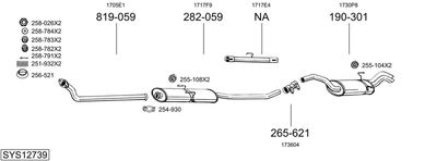 Układ wydechowy BOSAL SYS12739