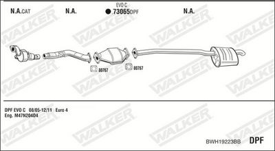 Изпускателна система WALKER BWH19223BB