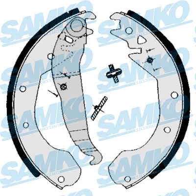SAMKO 84650 Ремкомплект барабанных колодок  для DAEWOO PRINCE (Деу Принке)