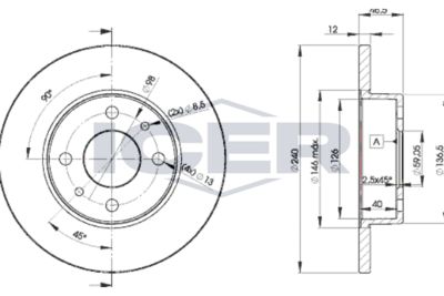 спирачен диск ICER 78BD1815-2