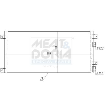 Skraplacz, klimatyzacja MEAT & DORIA 991230