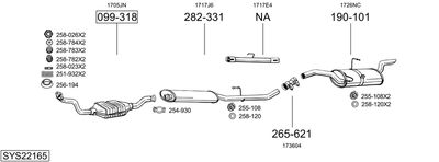 Układ wydechowy BOSAL SYS22165