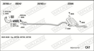 ABGASANLAGE WALKER REH15772