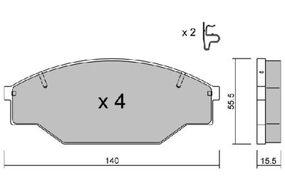 Комплект тормозных колодок, дисковый тормоз AISIN BPTO-1915 для VW TARO