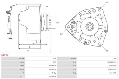 Alternator A5080