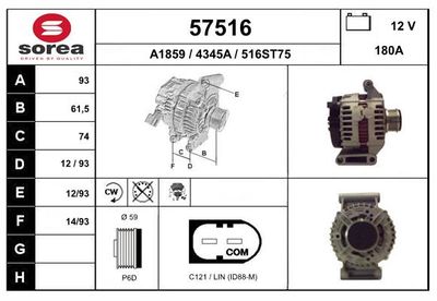 GENERATOR / ALTERNATOR EAI 57516