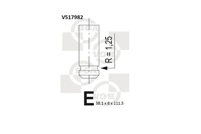 BGA V517982 Клапан впускной  для RENAULT 19 (Рено 19)