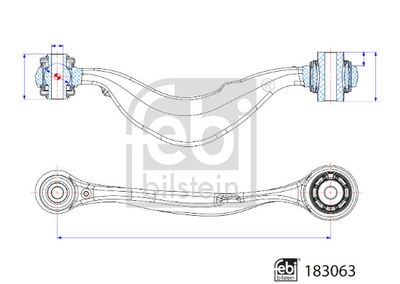 Рычаг независимой подвески колеса, подвеска колеса FEBI BILSTEIN 183063 для ROLLS-ROYCE PHANTOM