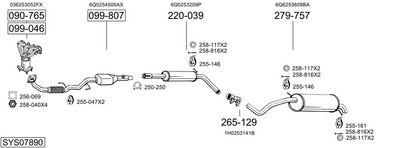 Изпускателна система BOSAL SYS07890