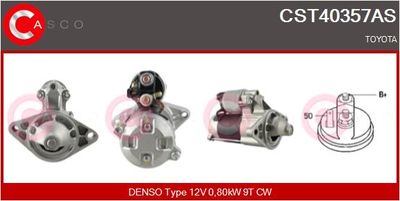 CASCO CST40357AS Стартер для TOYOTA COROLLA Liftback (_E10_) 1.3 XLI (EE101_) CASCO CST40357AS Стартер для TOYOTA COROLLA Liftback (_E10_) 1.3 XLI (EE101_)