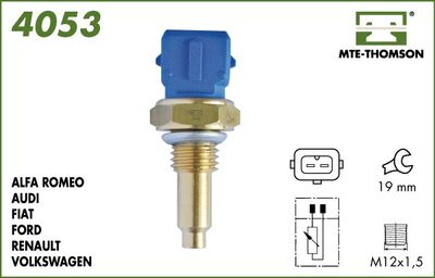 MTE-THOMSON 4053 Датчик температури охолоджуючої рідини для FIAT (Фиат)