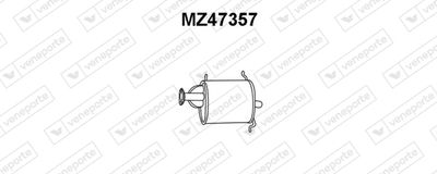 VENEPORTE MZ47357 Глушитель выхлопных газов  для MAZDA 323 F IV (BG) 1.8 4WD