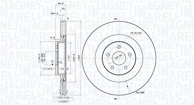 спирачен диск MAGNETI MARELLI 360406195101