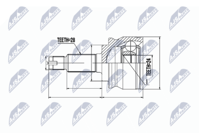 Jungčių komplektas, kardaninis velenas