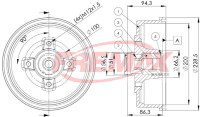 FREMAX BD-8001-KT Тормозной барабан для OPEL CORSA C (X01) 1.7 CDTI (F08, F68) FREMAX BD-8001-KT Тормозной барабан для OPEL CORSA C (X01) 1.7 CDTI (F08, F68)