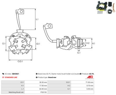 Vorschau Halter, Kohlebürsten Ansicht 2