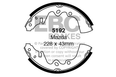 Комплект тормозных колодок EBC Brakes 5192 для MAZDA 626
