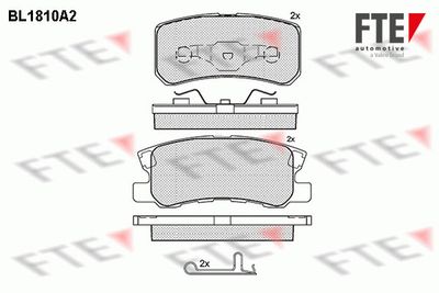 Комплект тормозных колодок, дисковый тормоз FTE 9010386 для MITSUBISHI ENDEAVOR