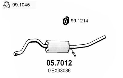 Глушитель выхлопных газов конечный ASSO 05.7012 для ROVER MONTEGO