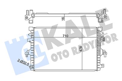 Радиатор, охлаждение двигателя KALE OTO RADYATÖR 358925 для VW CALIFORNIA