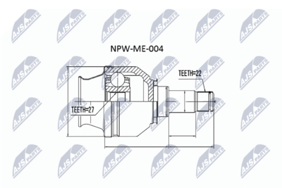 Zestaw przegubu, wał napędowy NTY NPW-ME-004