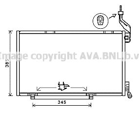 AVA QUALITY COOLING FDA5590 Радиатор кондиционера для FORD FIESTA VI (CB1, CCN)