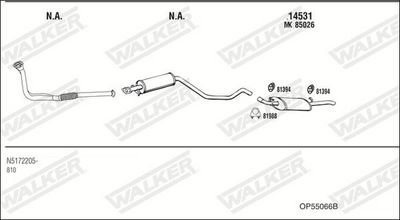 ABGASANLAGE WALKER OP55066B