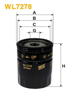 Масляный фильтр WIX FILTERS WL7278 для ROVER COUPE