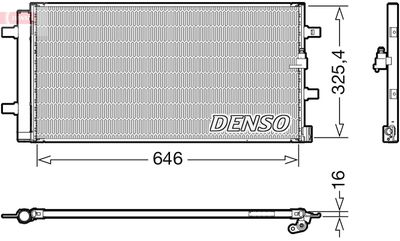 Конденсатор, кондиционер DENSO DCN02041 для AUDI A5