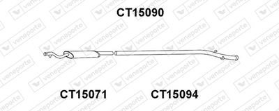 Предглушитель выхлопных газов VENEPORTE CT15090 для CITROËN CX