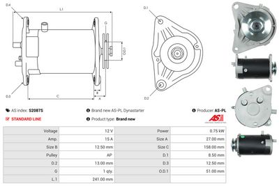 GENERATOR START AS-PL S2087S 4