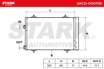 кондензатор, климатизация STARK SKCD-0110705