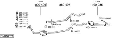 Układ wydechowy BOSAL SYS18377