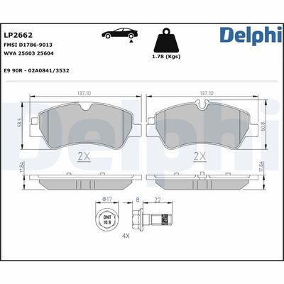 Brake Pad Set, disc brake LP2662