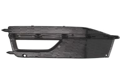 Voorbumper afdekking Voor Rechts (met mistlampgaten, plastic, zwart, S) past: AUDI A4 B8 11.11-05.16