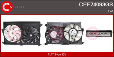 CASCO CEF74093GS Вентилятор системы охлаждения двигателя для FIAT CROMA (194_) 1.9 D Multijet (194AXB1B) CASCO CEF74093GS Вентилятор системы охлаждения двигателя для FIAT CROMA (194_) 1.9 D Multijet (194AXB1B)