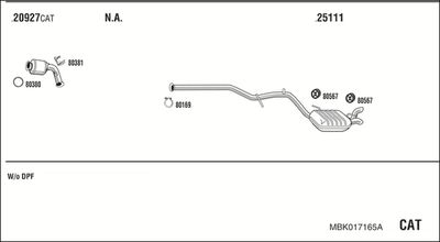 Układ wydechowy WALKER MBK017165A