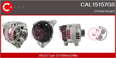 Генератор CASCO CAL15157GS для CITROËN AX