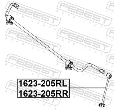 BRAT/BIELETA SUSPENSIE STABILIZATOR FEBEST 1623205RL 1