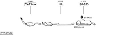 Układ wydechowy BOSAL SYS18364