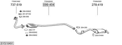Układ wydechowy BOSAL SYS10491