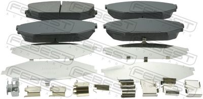 Комплект тормозных колодок, дисковый тормоз FEBEST 0301-YD1F для ACURA MDX