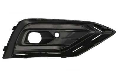 Voorbumper afdekking Voor Links (met latten gaten, met mistlampgaten, met parkeersensor gaten, zwart) past: VOLVO S60 III, V60 II 04.18-