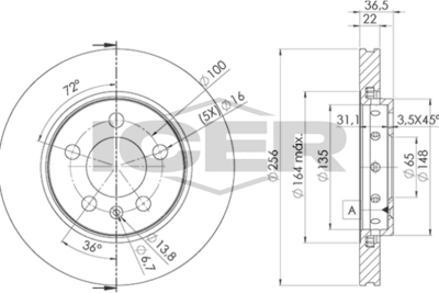 спирачен диск ICER 78BD4092-2