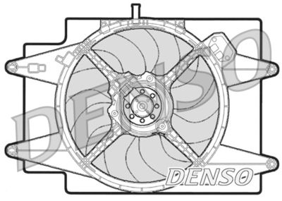 DENSO DER01002 Вентилятор системы охлаждения двигателя  для ALFA ROMEO 147 (Альфа-ромео 147)