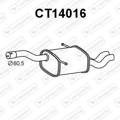 Глушитель выхлопных газов конечный VENEPORTE CT14016 для DS DS