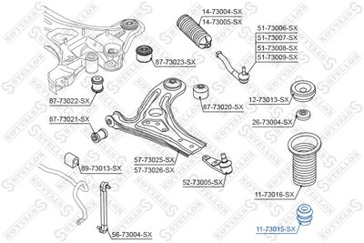 Буфер, амортизация STELLOX 11-73015-SX для DAEWOO KALOS