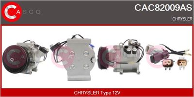 Компрессор, кондиционер CASCO CAC82009AS для CHRYSLER STRATUS