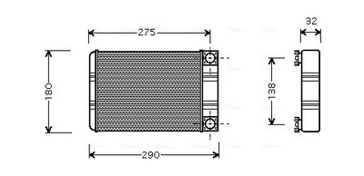 AVA QUALITY COOLING Kachelradiateur, interieurverwarming (MSA6312)