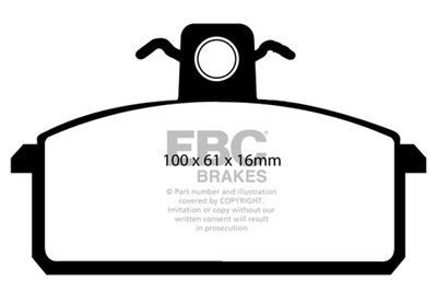Комплект тормозных колодок, дисковый тормоз EBC Brakes DP410/4 для IVECO MASSIF